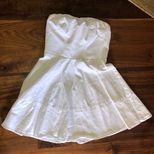 White Peplum Express Dress